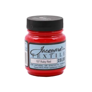 JACQUARD Textile Color Paint 2.25oz #107 RUBY RED / RUBINOWOCZERWONA farba akrylowa do tkanin