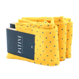 PATINE Socks PAKOA05 Yellow / Blue - Skarpety klasyczne