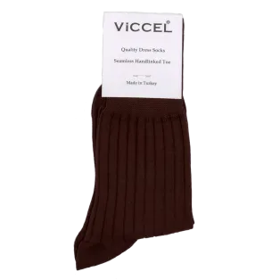 VICCEL / CELCHUK Socks Elastane Cotton Brown - Luksusowe skarpety