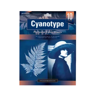 JACQUARD Cyanotype SHEETS / Zestaw 10 tkanin cyjanotypowych