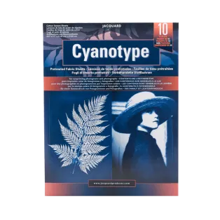 JACQUARD Cyanotype SHEETS / Zestaw 10 tkanin cyjanotypowych