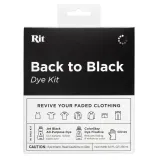 Czarny zestaw do farbowania tkanin i ubrań Rit Dye Back to black.