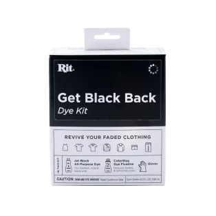 RIT DYE Get BLACK Back Dye Kit 2x 8oz + Gloves - JET BLACK / GŁĘBOKO CZARNY zestaw do barwienia tkanin