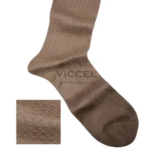 VICCEL / CELCHUK Socks Star Textured Tan - Luksusowe skarpety