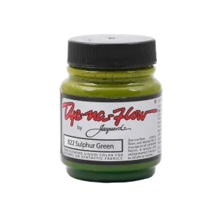 JACQUARD Dye-Na-Flow Paint 2.25oz #822 SULPHUR GREEN / ZIELONOSIARKOWA płynna farba akrylowa do tkanin