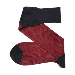 VICCEL / CELCHUK Knee Socks Birdseye Black / Red