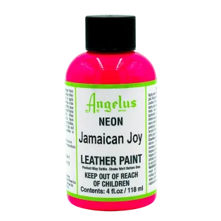 ANGELUS Acrylic Leather Paint Neon 4oz #122 JAMAICAN JOY / RÓŻOWA neonowa farba akrylowa UV do malowania Sneakersów i Jeansu