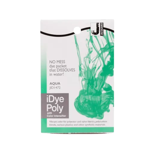 JACQUARD iDye Poly 0.49oz #1472 AQUA / BŁĘKITNY barwnik do poliestru, nylonu, tkanin syntetycznych i tworzyw sztucznych