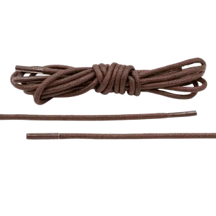 LACE LAB Waxed Shoe Laces 2.5mm Dark Brown / Ciemnobrązowe okrągłe woskowane sznurowadła do butów