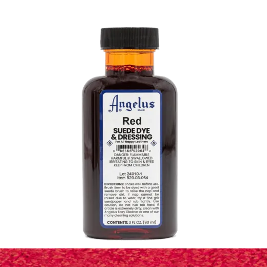 Czerwony barwnik do zamszu i nubuku, którym nie tylko odnowisz kolor swoich butów, ale i zmienisz ich odcień z jasnego na ciemniejszy