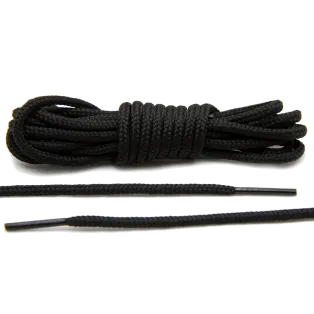 LACE LAB Roshe Laces 3mm Black / Czarne okrągłe sznurowadła do butów