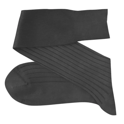 VICCEL / CELCHUK Socks Solid Charcoal Cotton - Luksusowe skarpetki