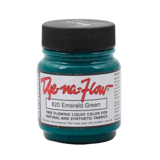 JACQUARD Dye-Na-Flow Paint 2.25oz #820 EMERALD GREEN / SZMARAGDOWOZIELONA płynna farba akrylowa do tkanin