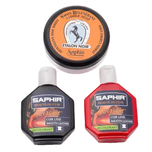 SAPHIR BDC Set 10 Color Renovation / Koloryzujący zestaw do renowacji skór na rysy, zadrapania, odbarwienia