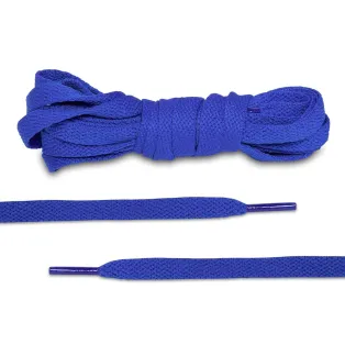 LACE LAB JORDAN 1 Laces 8mm Royal Blue / Niebieskie płaskie sznurowadła do butów