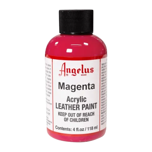 Madżenta farba Angelus do customizacji sneakersów i jeansu. Madzenta farby akrylowe do skór licowych i tkanin. Stosowane do butów, katan, toreb