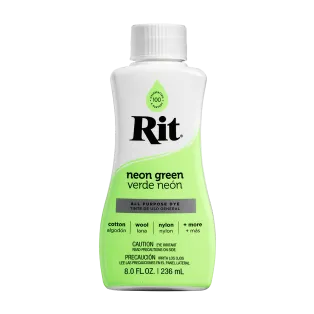 RIT DYE All-Purpose Liquid Dye 8oz NEON GREEN / NEONOWY ZIELONY uniwersalny barwnik w płynie do tkanin i innych powierzchni