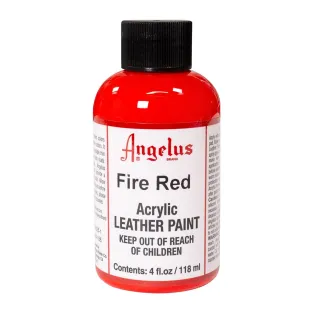 ANGELUS Acrylic Leather Paint Standard 4oz #185 FIRE RED  / OGNISTOCZERWONA farba akrylowa do malowania Sneakersów i Jeansu
