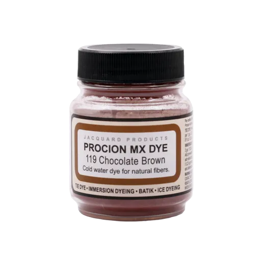 JACQUARD Procion MX Dye 0.66oz #1119 CHOCOLATE BROWN / Czekoladowobrązowy barwnik do tkanin z naturalnych włókien roślinnych (celulozowych)