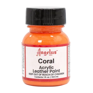 ANGELUS Acrylic Leather Paint Standard 1oz #277 CORAL / KORALOWA farba akrylowa do malowania Sneakersów i Jeansu