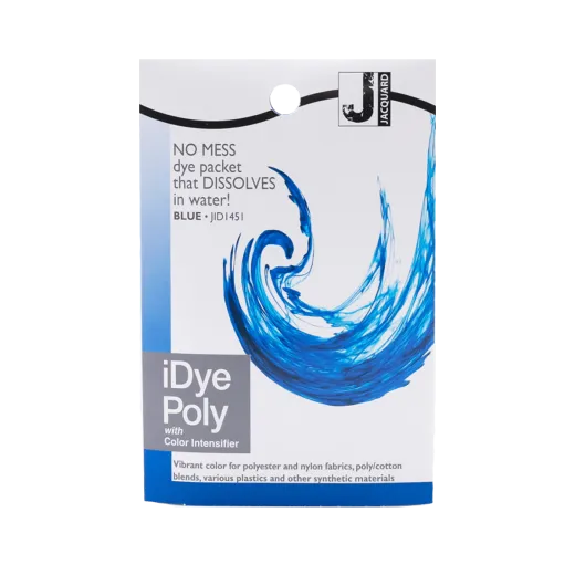 JACQUARD iDye Poly 0.49oz #1451 BLUE / NIEBIESKI barwnik do poliestru, nylonu, tkanin syntetycznych i tworzyw sztucznych