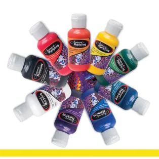 JACQUARD Marbling Color YELLOW 2oz / Żółta farba do marmurkowania tkanin, skór, drewna, papieru