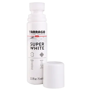 TARRAGO Super White 75ml - Mocno kryjąca biała pasta do butów w płynie