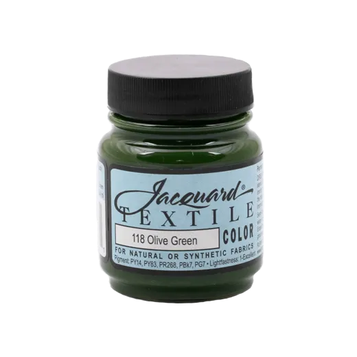 JACQUARD Textile Color Paint 2.25oz #118 OLIVE GREEN / OLIWKOWA farba akrylowa do tkanin
