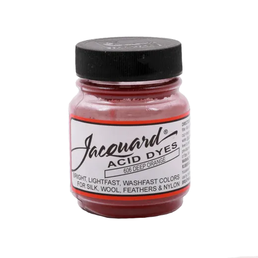 JACQUARD Acid Dye 0.5oz #606 DEEP ORANGE / GŁĘBOKOPOMARAŃCZOWY barwnik kwasowy do wełny, jedwabiu i piór