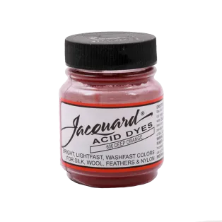 JACQUARD Acid Dye 0.5oz #606 DEEP ORANGE / GŁĘBOKOPOMARAŃCZOWY barwnik kwasowy do wełny, jedwabiu i piór