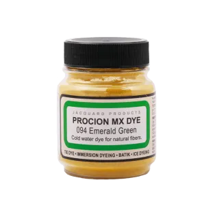 JACQUARD Procion MX Dye 0.66oz #1094 EMERALD GREEN / Szmaragdowy barwnik do tkanin z naturalnych włókien roślinnych (celulozowych)