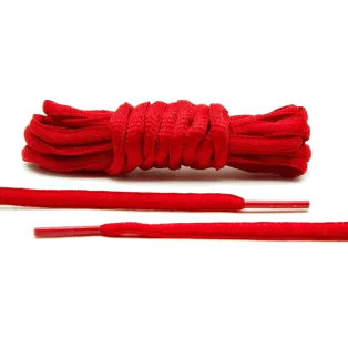 LACE LAB Thin Oval Laces Red / Czerwone sznurowadła do butów