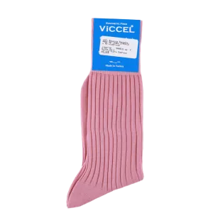 VICCEL / CELCHUK Socks Solid Coral Cotton