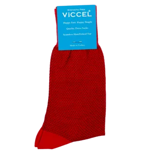 VICCEL Socks Mesh Dots Red / Black