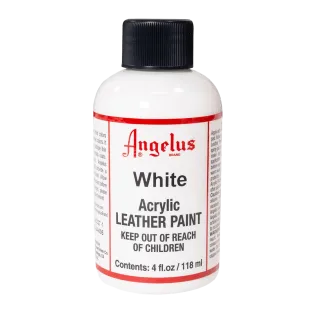 ANGELUS Acrylic Leather Paint 4oz #005 WHITE / BIAŁA farba akrylowa do malowania Sneakersów i Jeansu