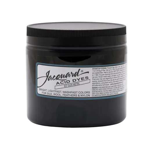 JACQUARD Acid Dye 8oz #637 GUN METAL / STALOWY barwnik kwasowy do wełny, jedwabiu i piór