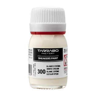 TARRAGO SNEAKERS Paint Standard Colors 25ml #300 WHITE CREAM / Białokremowa farba akrylowa do personalizacji i renowacji butów oraz jeansu