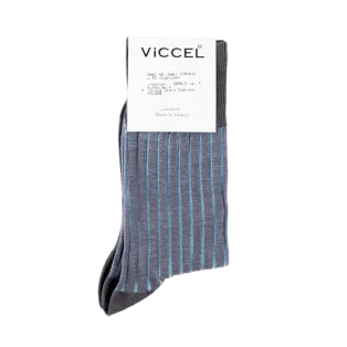 VICCEL / CELCHUK Socks Shadow Gray / Sky Blue - Luksusowe skarpety