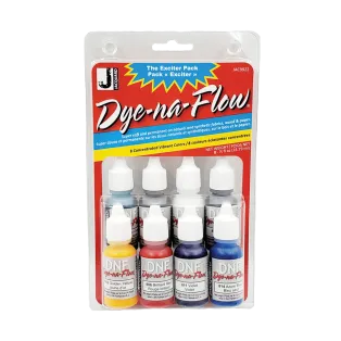 JACQUARD Dye-Na-Flow Paint Mini Exciter Pack 8x 0.5oz / Płynne farby akrylowe do tkanin