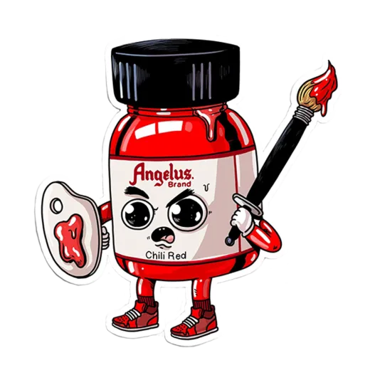 ANGELUS Sticker Chili Red Bottle 1szt