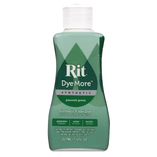 RIT DYEMORE Liquid Dye for Synthetics 7oz PEACOCK GREEN  / ZIELONY uniwersalny barwnik w płynie do tkanin syntetycznych i mieszanek