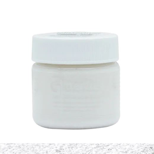 Biała akrylowa brokatowa farba do customizacji i rękodzieła. Farby z brokatem do butów, jeansu, ubrań, skór, tkanin. 