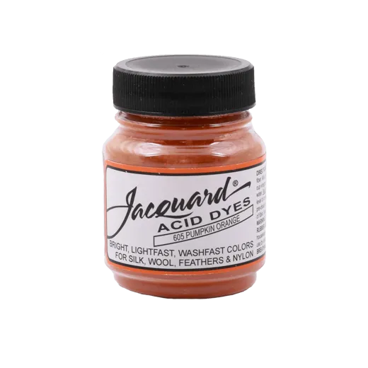 JACQUARD Acid Dye 0.5oz #605 PUMPKIN ORANGE / DYNIOWOPOMARAŃCZOWY barwnik kwasowy do wełny, jedwabiu i piór