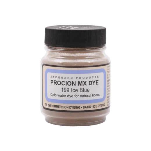 JACQUARD Procion MX Dye 0.66oz #1199 ICE BLUE / Błękitny barwnik do tkanin z naturalnych włókien roślinnych (celulozowych)
