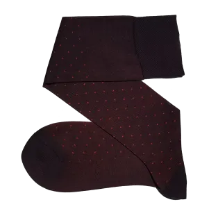 VICCEL / CELCHUK Socks Pindot Dark Brown / Orange