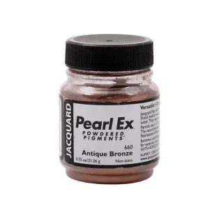 JACQUARD Pearl EX Powdered Metallic Pigments 0.75oz #660 ANTIQUE BRONZE / Antyczne brązowe metaliczne i perłowe pigmenty w proszku do rękodzieła