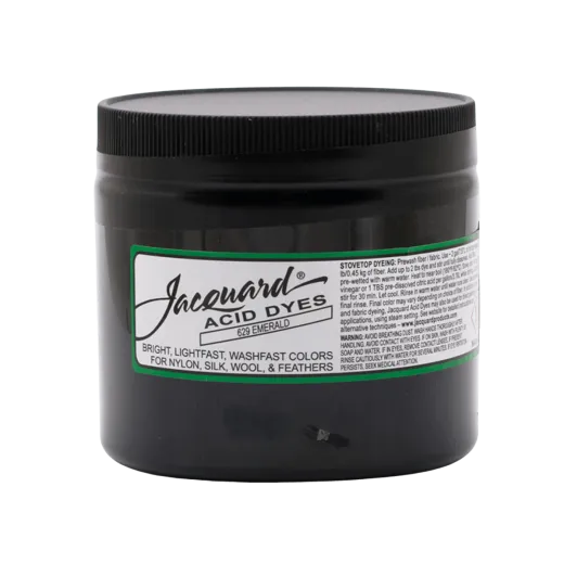 JACQUARD Acid Dye 8oz #629 EMERALD / SZMARAGDOWY barwnik kwasowy do wełny, jedwabiu i piór
