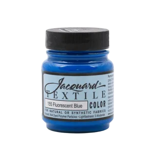 JACQUARD Textile Color Fluorescent Paint 2.25oz #155 BLUE / Niebieska fluorescencyjna farba akrylowa do tekstyliów