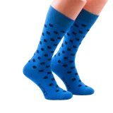 niebieskie w granatowe grochy skarpety męskie bawełniane idealne do butów eleganckich 