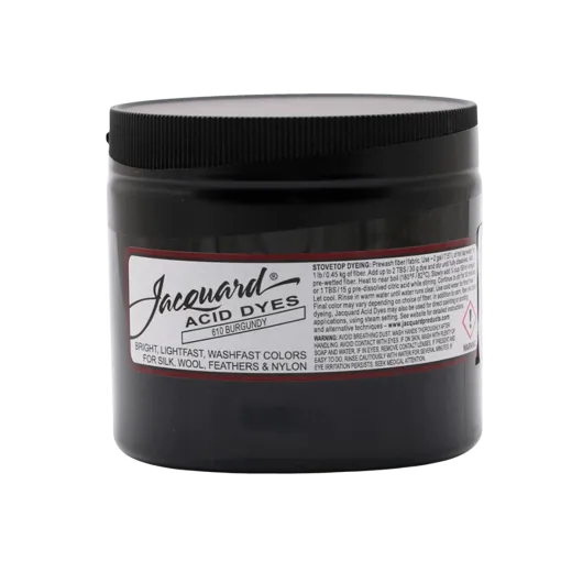 JACQUARD Acid Dye 8oz #610 BURGUNDY / BURGUNDOWY barwnik kwasowy do wełny, jedwabiu i piór